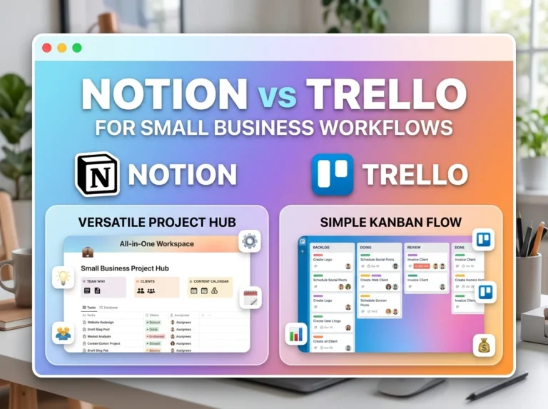 Notion vs Trello for Small Business Workflows