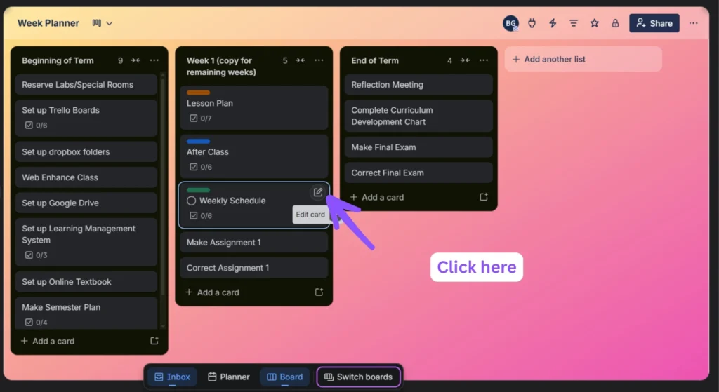 How to Use Trello Labels to Organize Projects Like a Pro 3 Trello Week Planner board showing color-coded labels on task cards to organize projects visually