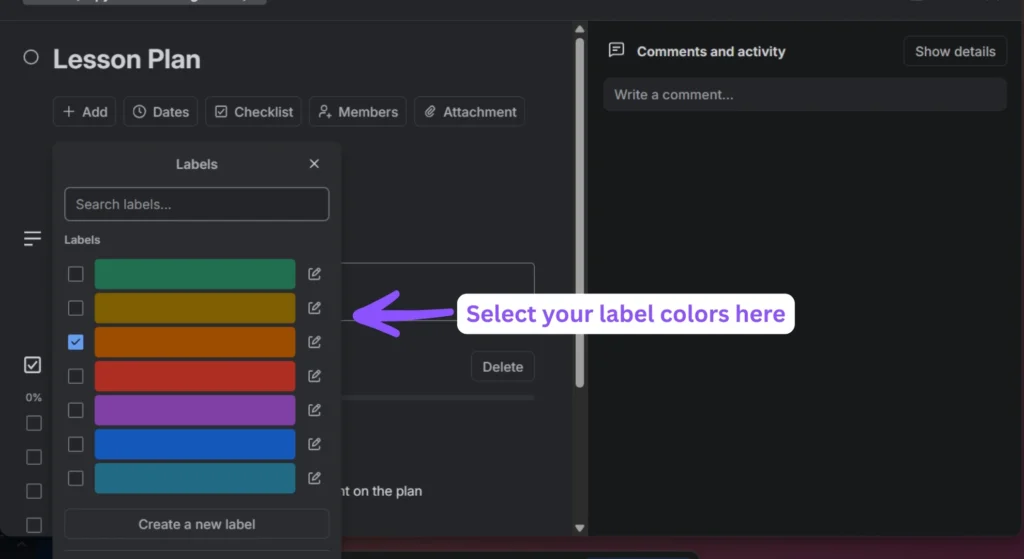 How to Use Trello Labels to Organize Projects Like a Pro 5 Trello card interface showing the Labels menu to assign or edit color-coded frameworks